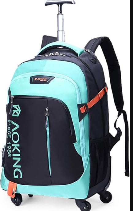 AOPMGOE AOKING 20/22″Water Resistant Rolling Wheeled Backpack Laptop Compartment Bag