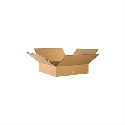 Box Partners Flat Corrugated Cardboard Boxes, 24x24x6