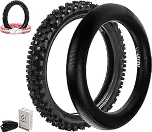 Yimatzu Guardian 2.50-14 (60/100-14) Off-Road Tire & Inner Tube -Front/Rear TR4, Straight Valve Stem for 50-160cc Bikes, XR70R, YZ65, DR-Z110, KLX110,SSR 110cc,YCF 125cc,Thumpstar 140cc