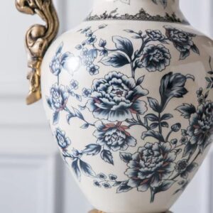 Ceramic Flower Vase Blue Modern