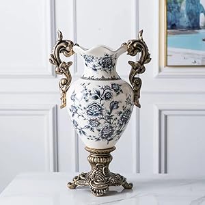 Ceramic Flower Vase Blue Modern