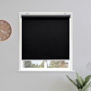 SUNOFF Blackout Roller Shades Blinds Cordless for Windows Pull Down Room Darkening Door Blinds