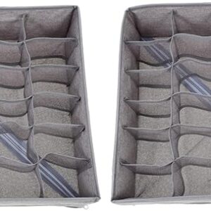 MUCKLILY 2pcs Foldable Underwear Organizer