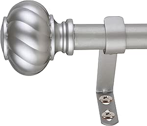 Curtain Rod, 18 to 36 Inches, Antique Silver