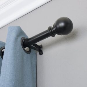 Decopolitan Ball Single Telescoping Drapery Rod Set