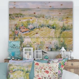 Wall Art Natural Pine Wood 76.2L x 101.6W Centimetres