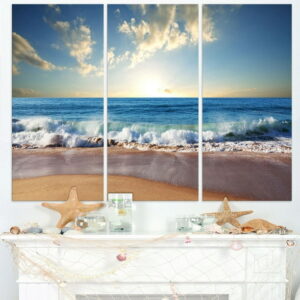 Design Art Sea Sunset Seascape Photography Canvas Art Print