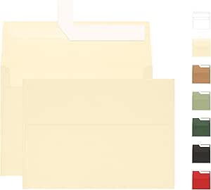 A7 Ivory Envelopes 100 Pack, Goefun 5×7