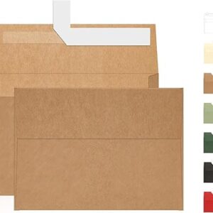A7 Brown Kraft Envelopes Self Seal 100 Pack