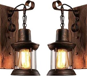 Industrial Wall Light Fixtures Vintage 2pcs
