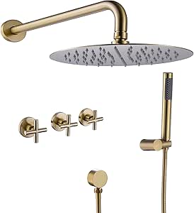 Gold Shower System Brass Shower Faucet Set