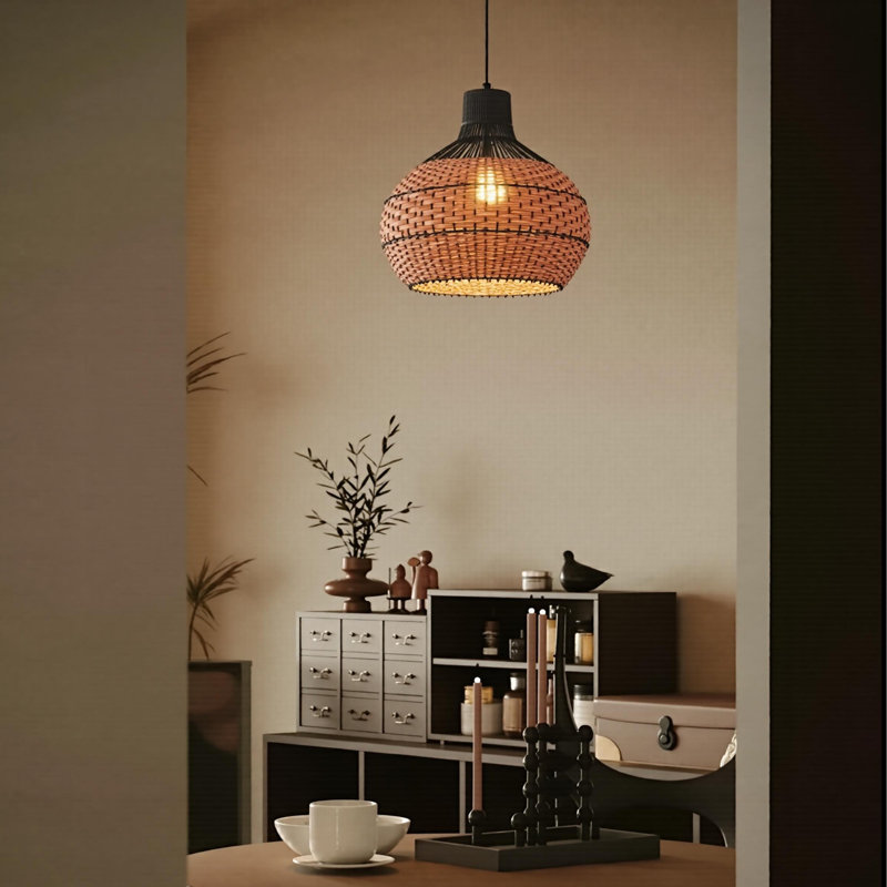 Brand 1 - Light Brown/Black Dome Pendant