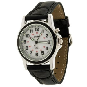Mens Black Strap Easy Read Analog Watch