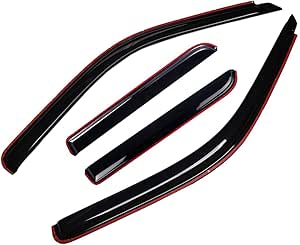 Lightronic Extra Durable Clip-on In-Channel Auto Vent Window Visor Rain Guards( 89*89 cm)