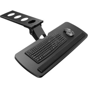 Keyboard Tray Under Desk, 360 Adjustable