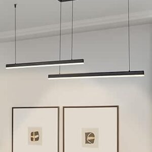 47″ Linear LED Pendant Light Black