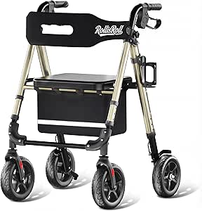 Walkers for Seniors with Seat, Lightweight Foldable