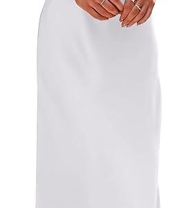 PRETTYGARDEN Women’s 2026 Summer Satin Dress Elegant Sleeveless Mock Neck Cocktail Party Maxi Dresses