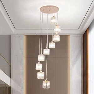 High Ceilings Long Chandeliers Modern Crystal