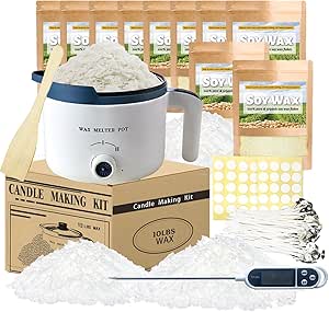 Soy Candle Making Kit with 10lbs Soy Wax Flakes