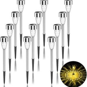 12 Pack Solar Ground Light, Waterproof LED Lights