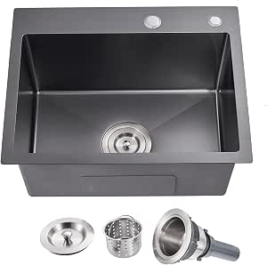 22 X 18 Inch Drop in Single Bowl Kitchen Sink