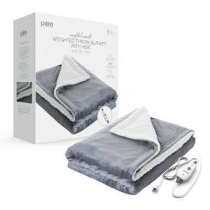 PureRelief Heated Throw Blanket 50 x 60 – Gray