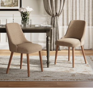 Dining Chairs Set of 2, Upholstered Beige