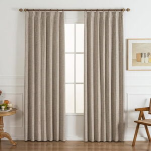 Long Cream P Pleated out Curtains & Drapes