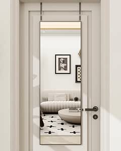 14″x48″ Adjustable Height Over The Door Mirror