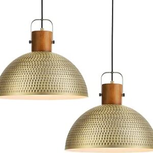 2 Pack Large Hammered Pendant Light