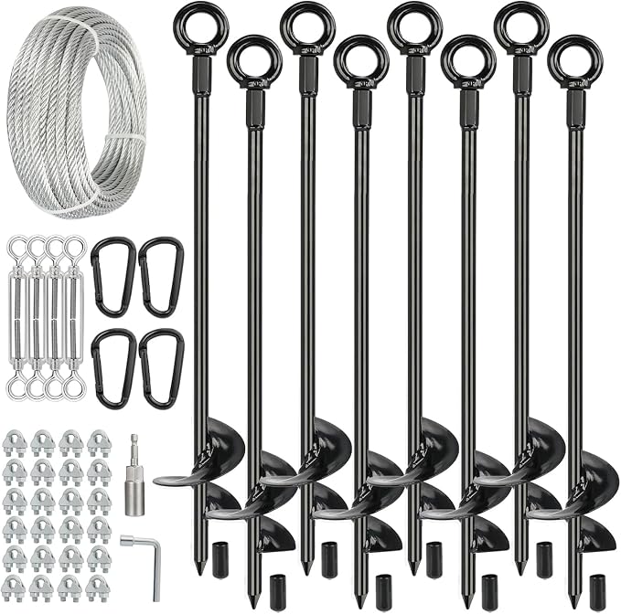 10Pcs 30" Long Ground Anchors Kit