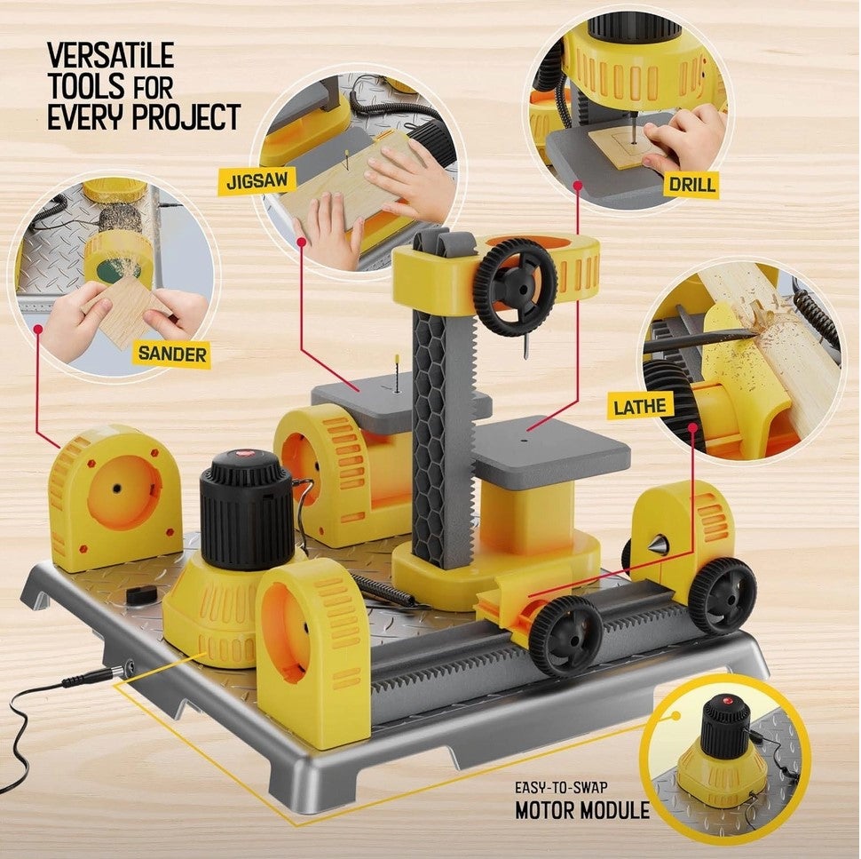 Kids Real Wood Working Construction Tools