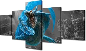 Canvas Wall Art Decor Fantasy Dragon