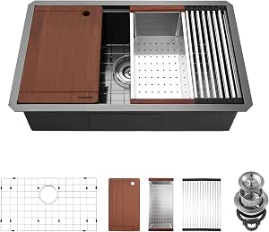 30-Inch Undermount Kitchen Sink Workstation