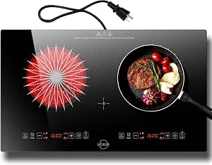 2 Burner Electric Cooktop 24 Inch, 110V-120V