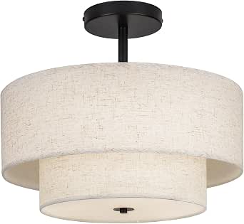 18 Inch Large Semi Flush Mount Ceiling Light